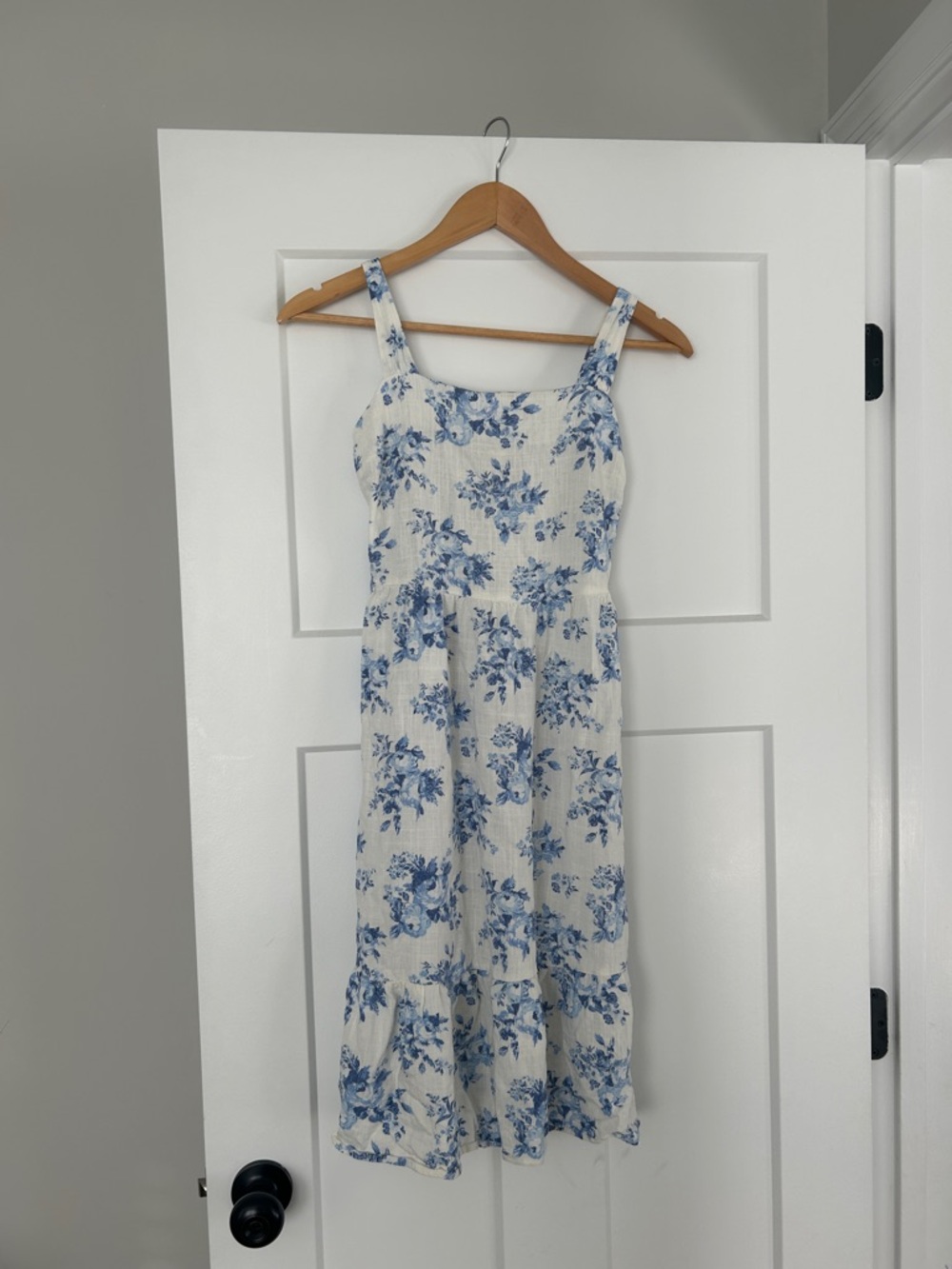 Floral Blue & White Mini Sundress
